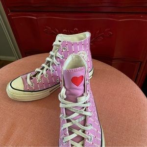 Leather Heart Converse